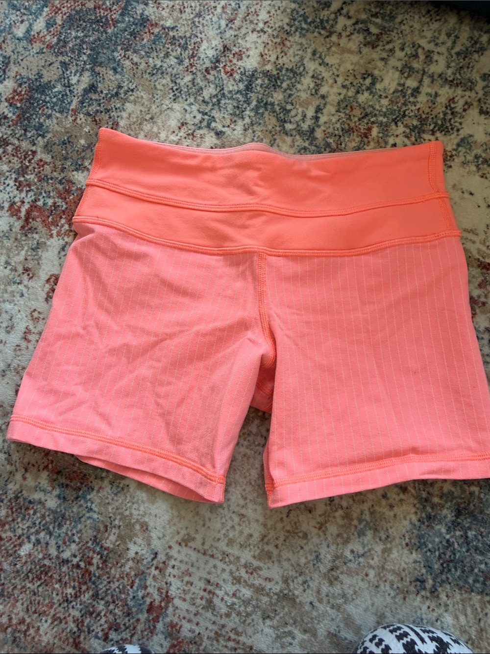 lululemon athletica Coral Pink High-Rise Bike Shorts